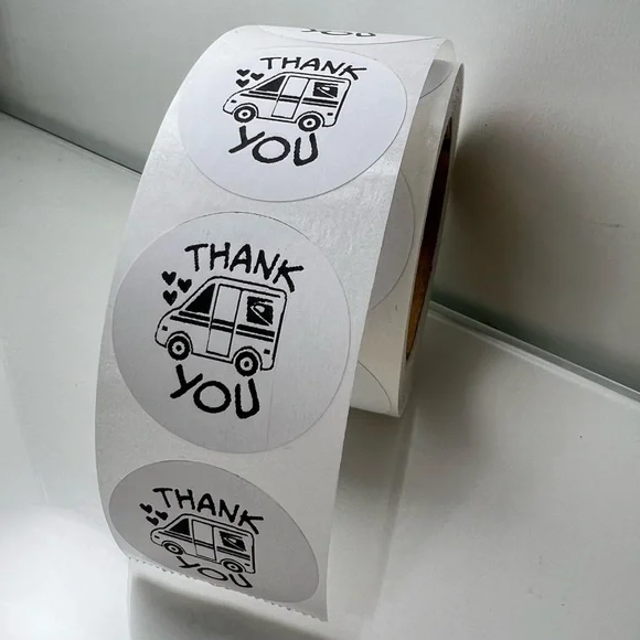 100 Thank You USPS Sticker, Thank You Sticker, Postal Mailbox Sticker - Picture 12 of 15
